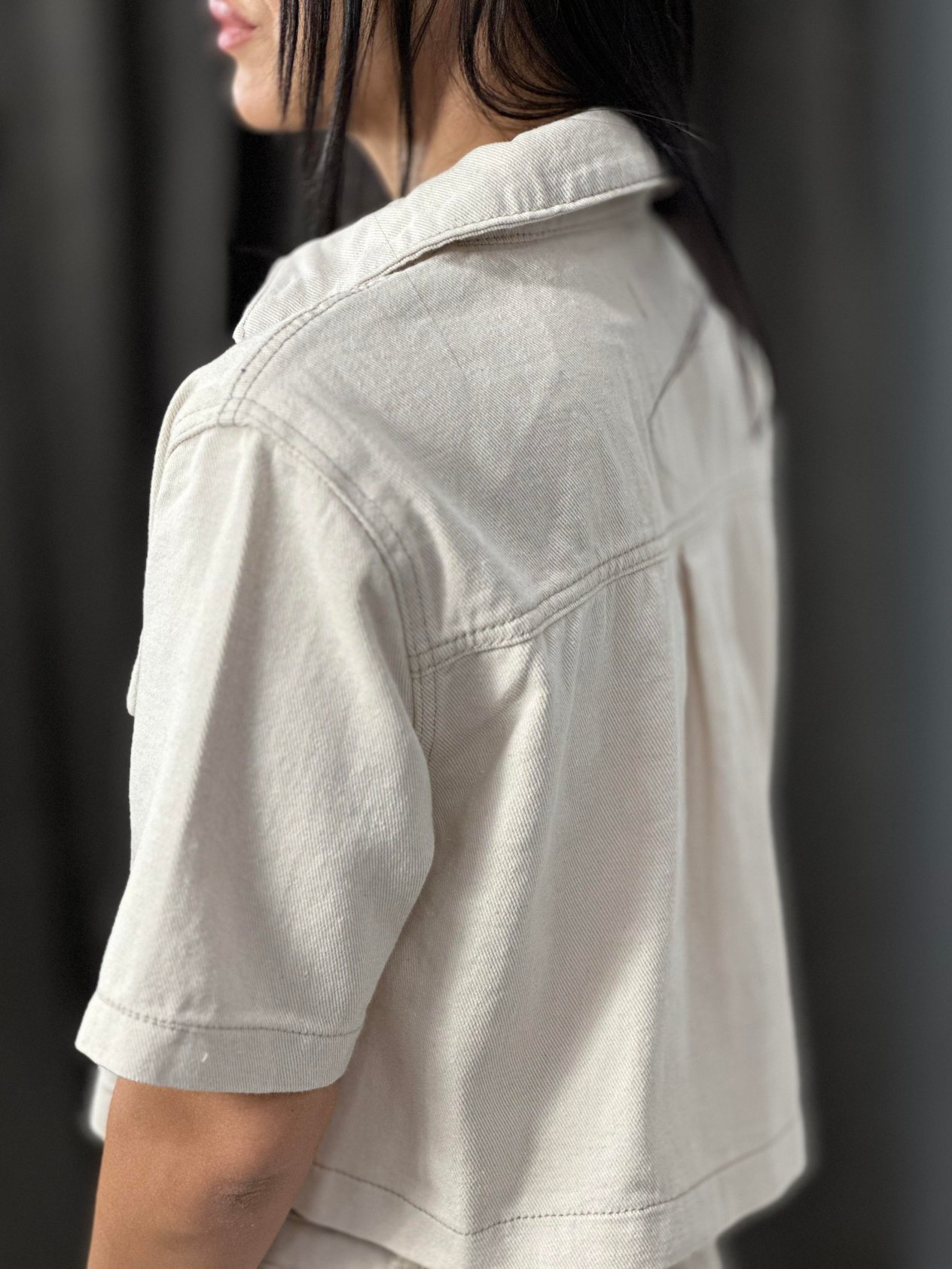 0105 DENIM SORT BLUZ TAKIM