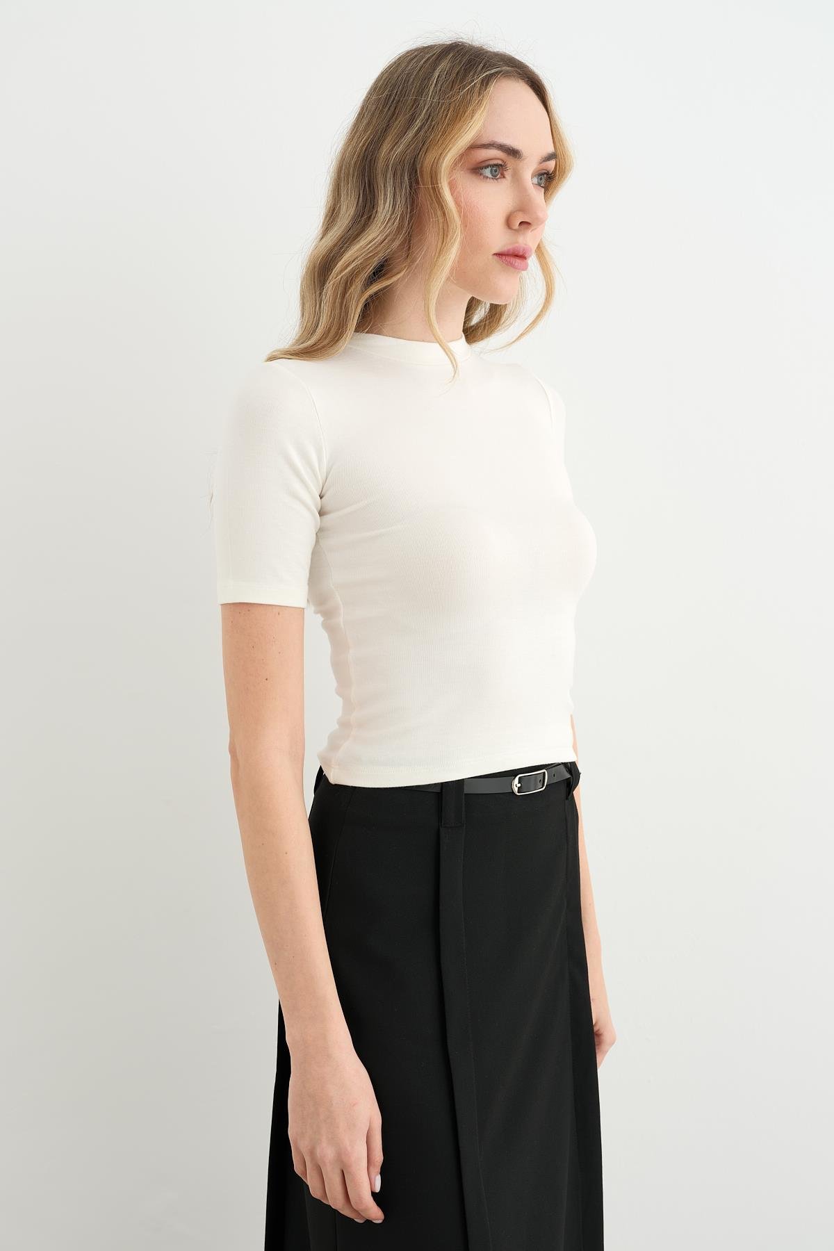 1164 KISA KOL KISA TSHIRT
