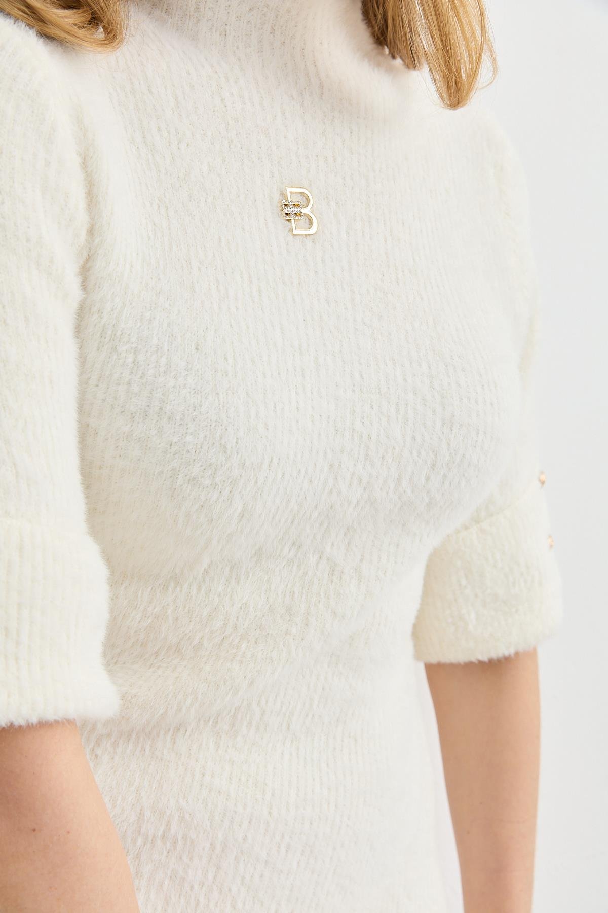 140221 KISA KOLLU ANGORA ELBISE