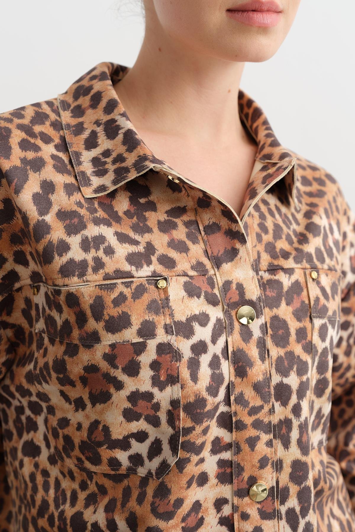 16386 LEOPAR DESENLI GOMLEK
