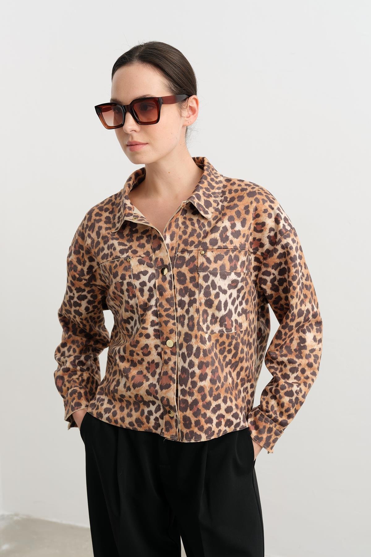 16386 LEOPAR DESENLI GOMLEK