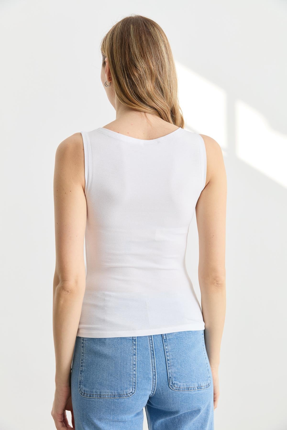 20868 KAYIK YAKA KOLSUZ TOP