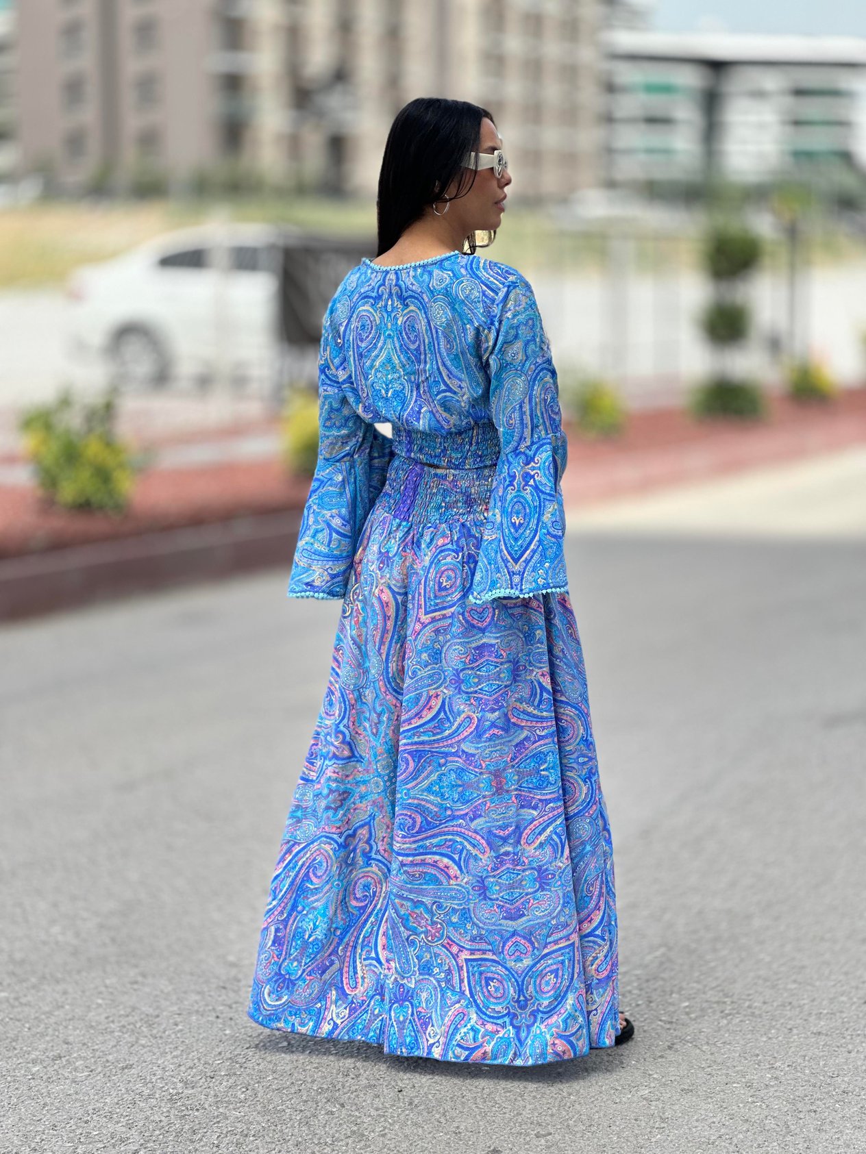 37434 DESENLI BLUZ PANTOLON TAKIM