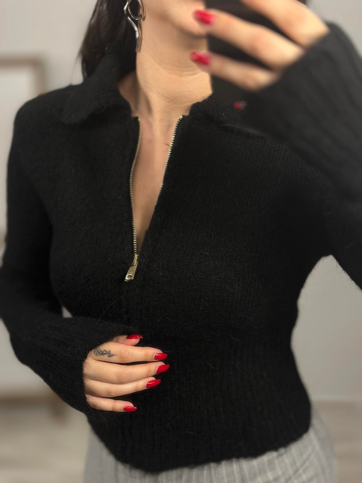 60257 POLO YAKA FERMUARLI TRIKO HIRKA