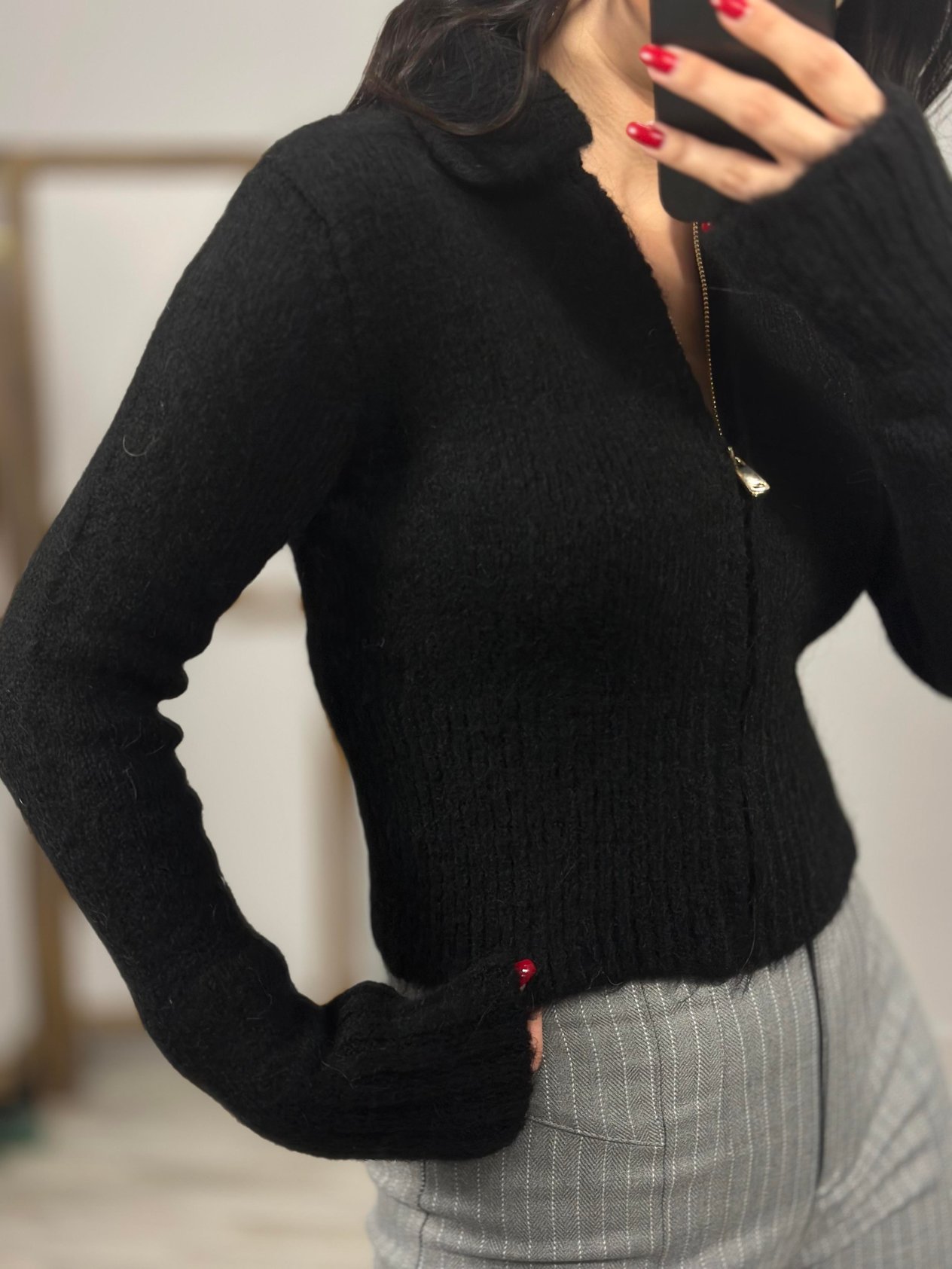 60257 POLO YAKA FERMUARLI TRIKO HIRKA