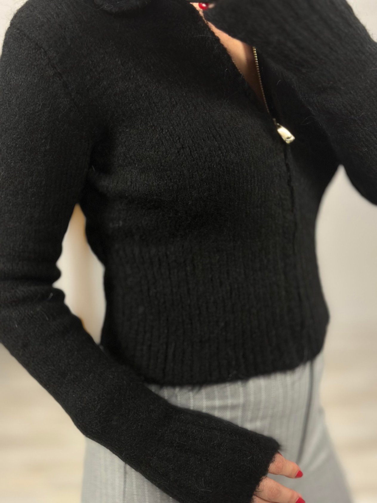 60257 POLO YAKA FERMUARLI TRIKO HIRKA