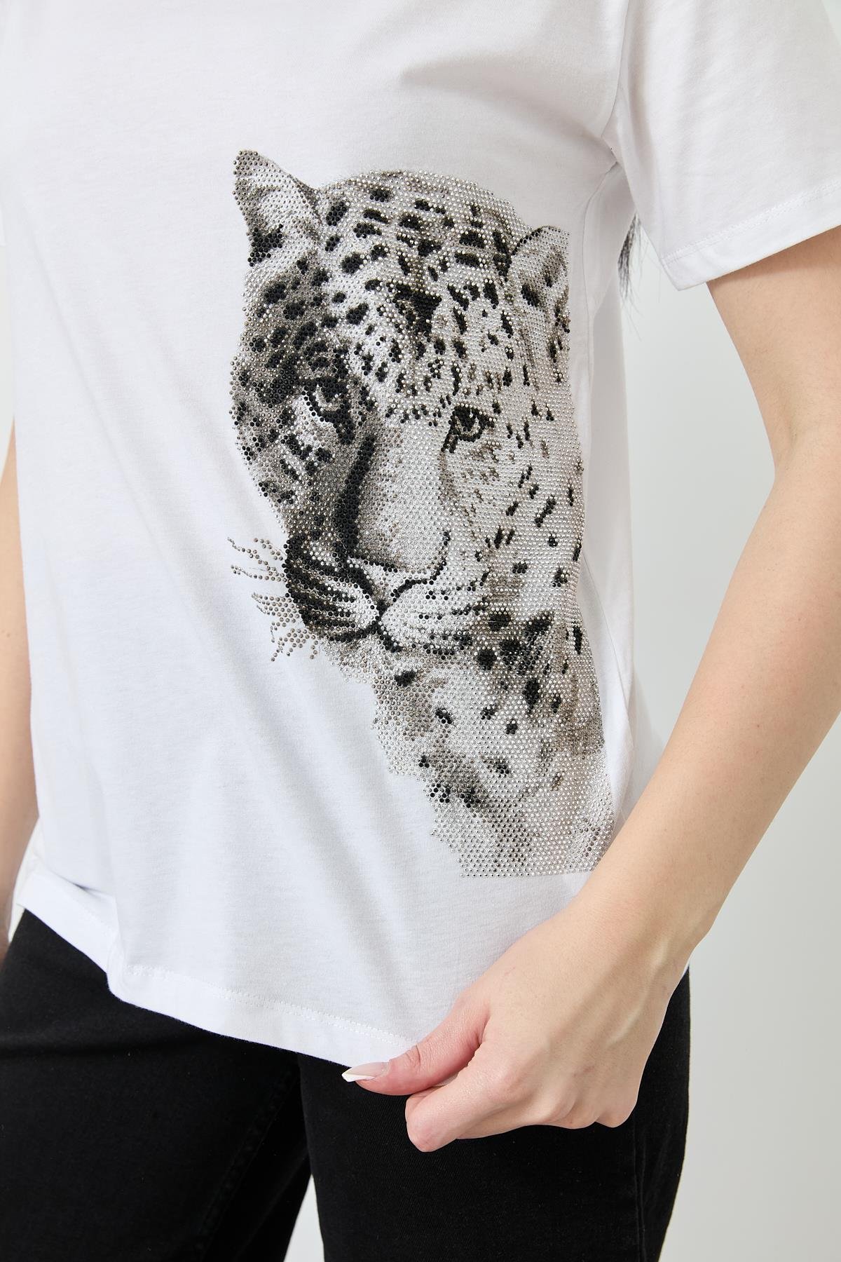 7001 YANI KAPLANLI TSHIRT
