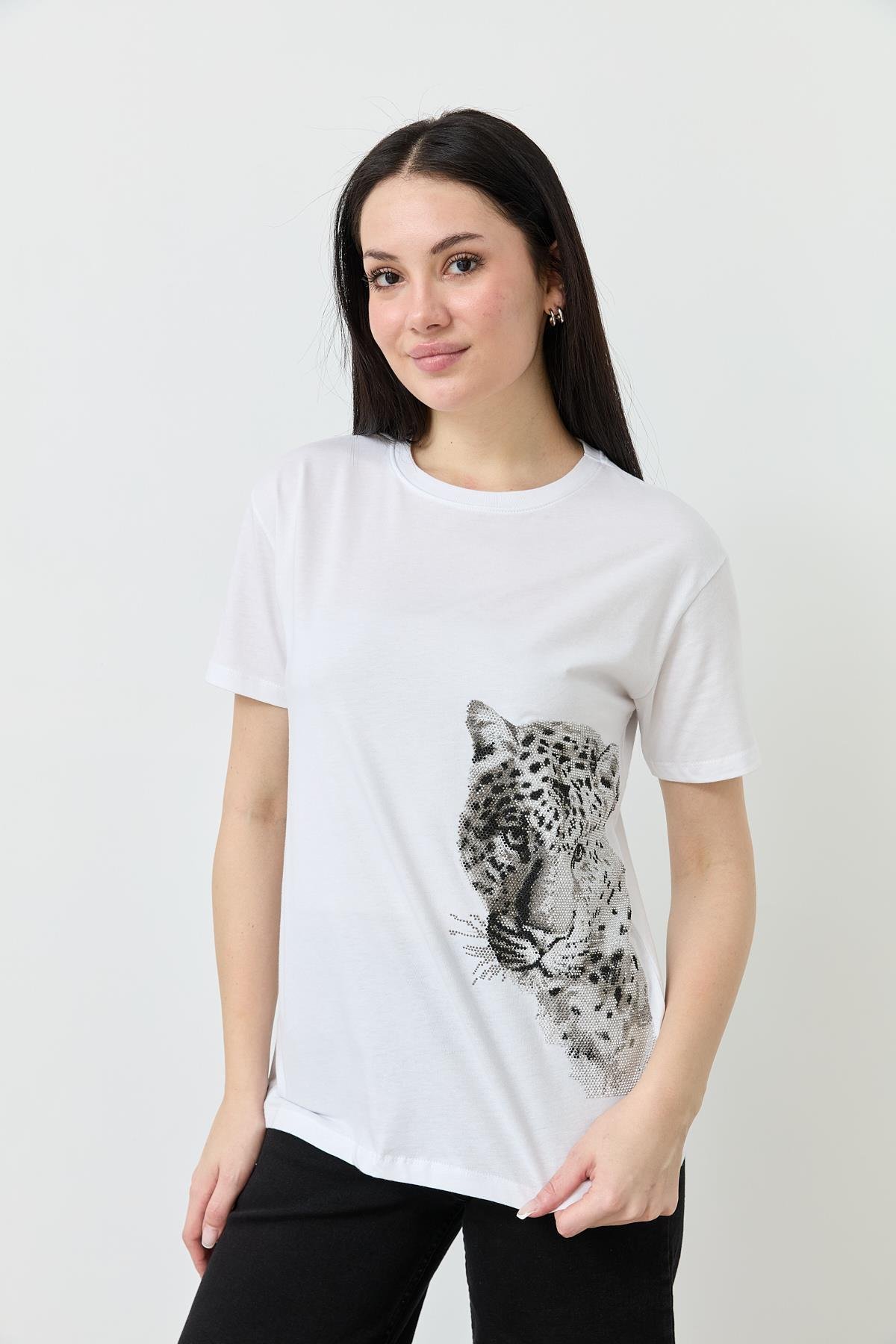 7001 YANI KAPLANLI TSHIRT