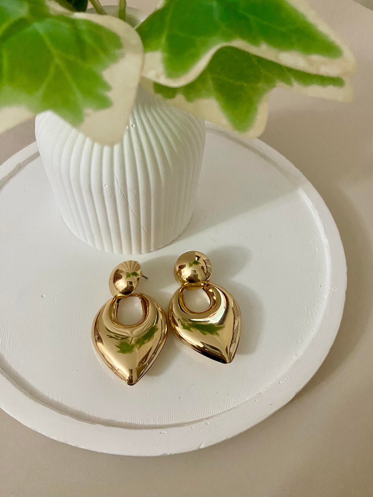 Gold Damla Model Küpe