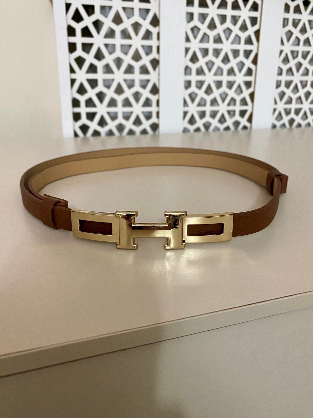 Kahve Gold Toka Detaylı Kemer