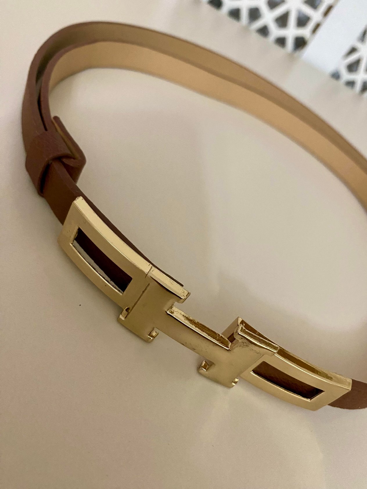 Kahve Gold Toka Detaylı Kemer