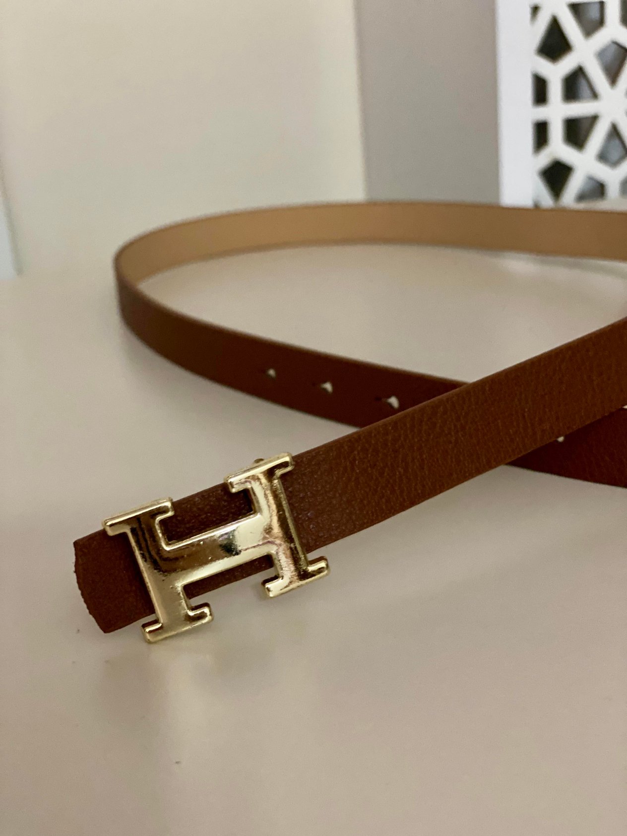 Kahve H Gold Tokalı Marka Model Kemer 