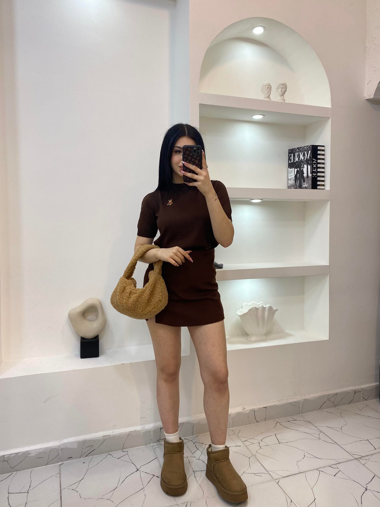 Kahve Premium Kalite Ayıcık Logolu Triko 