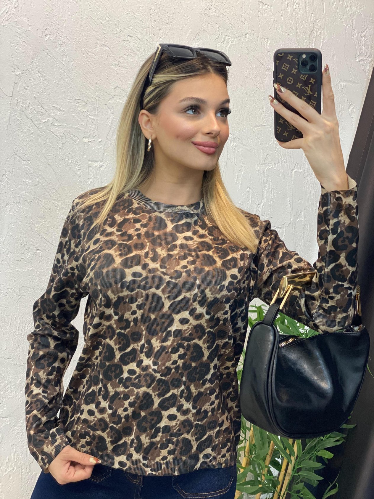 Leopar Desenli Triko 