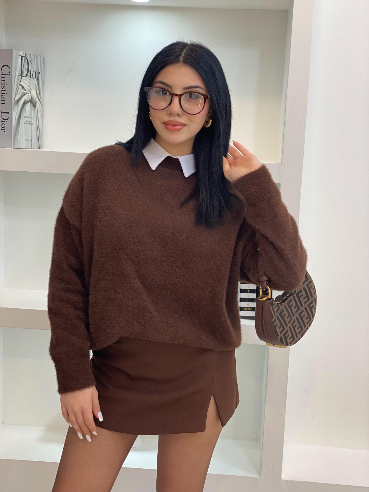 Nisan Marka Kahve Premium Yumoş Dokulu Kazak