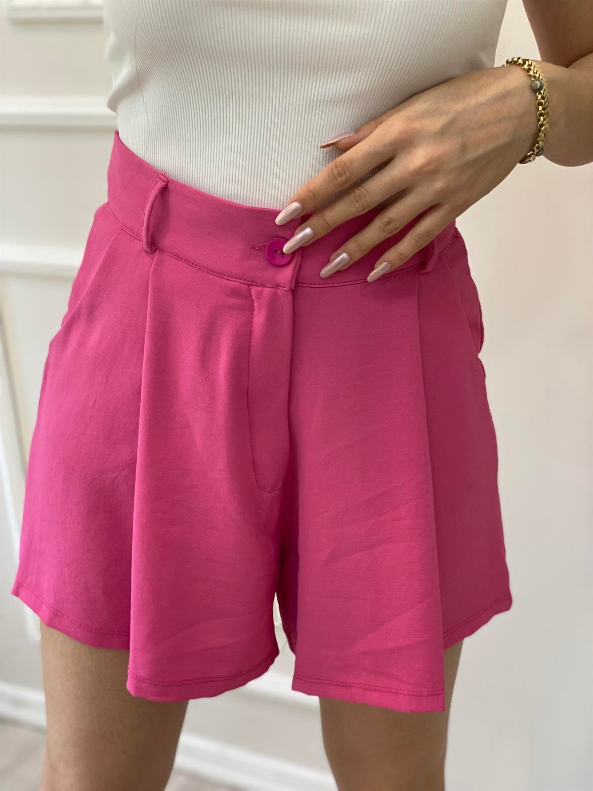 Pembe Linda Şort