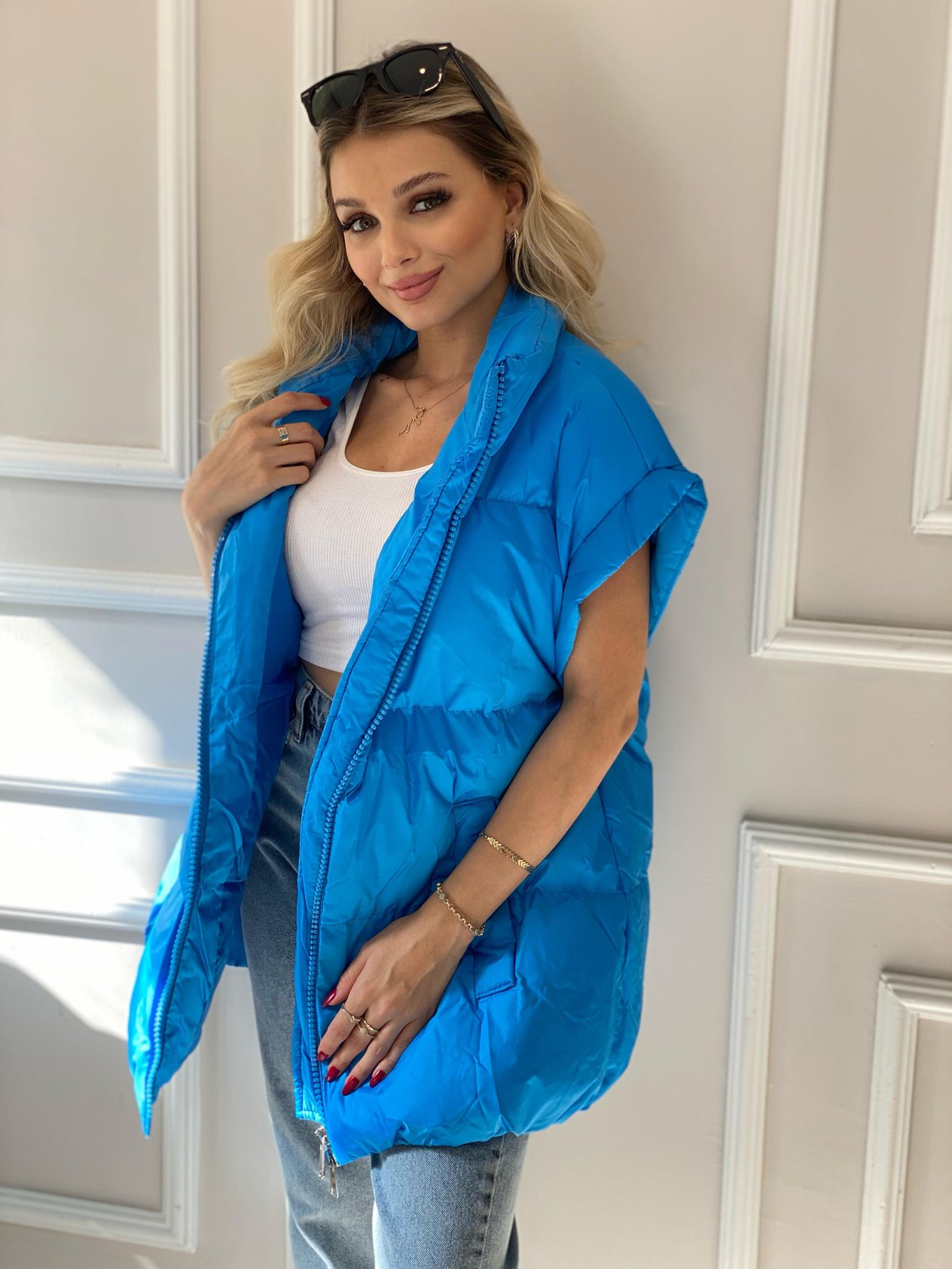 Robin Marka Mavi Oversize Şişme Yelek