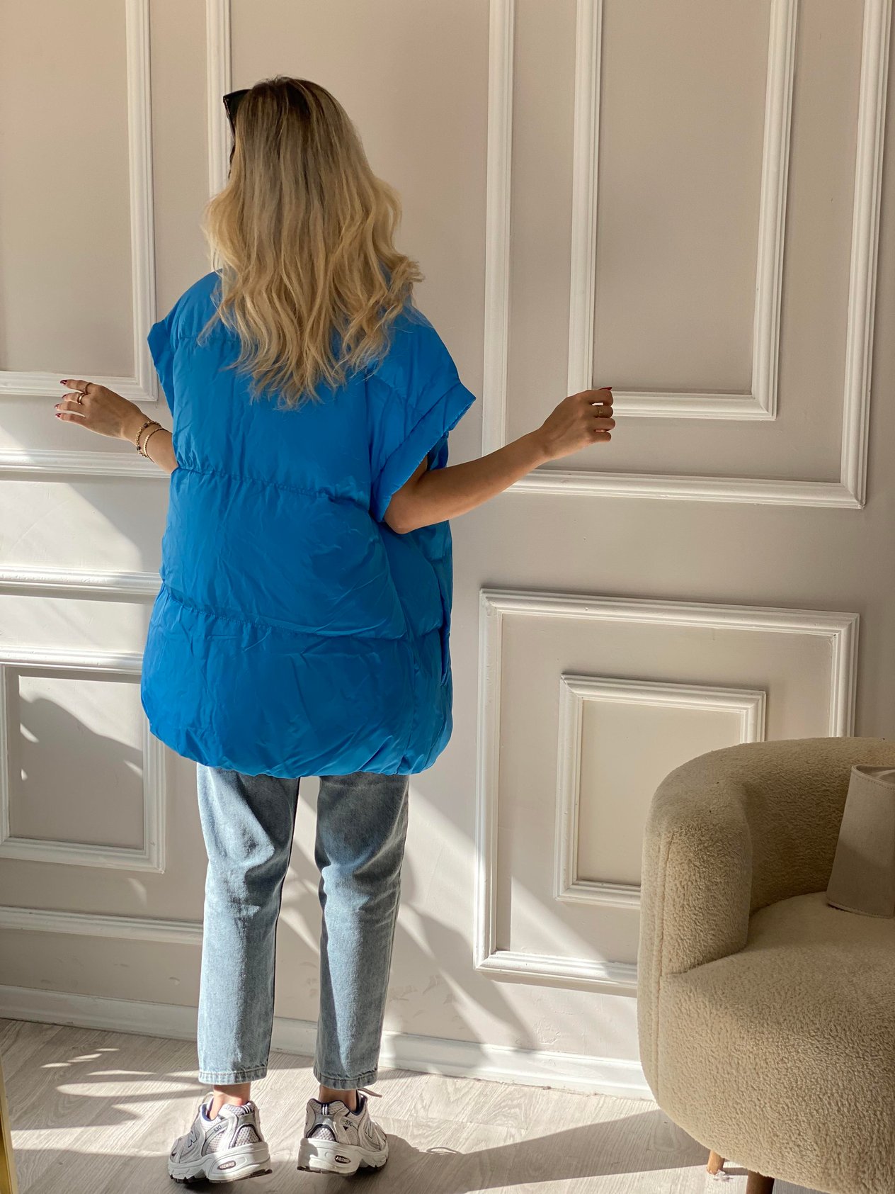 Robin Marka Mavi Oversize Şişme Yelek