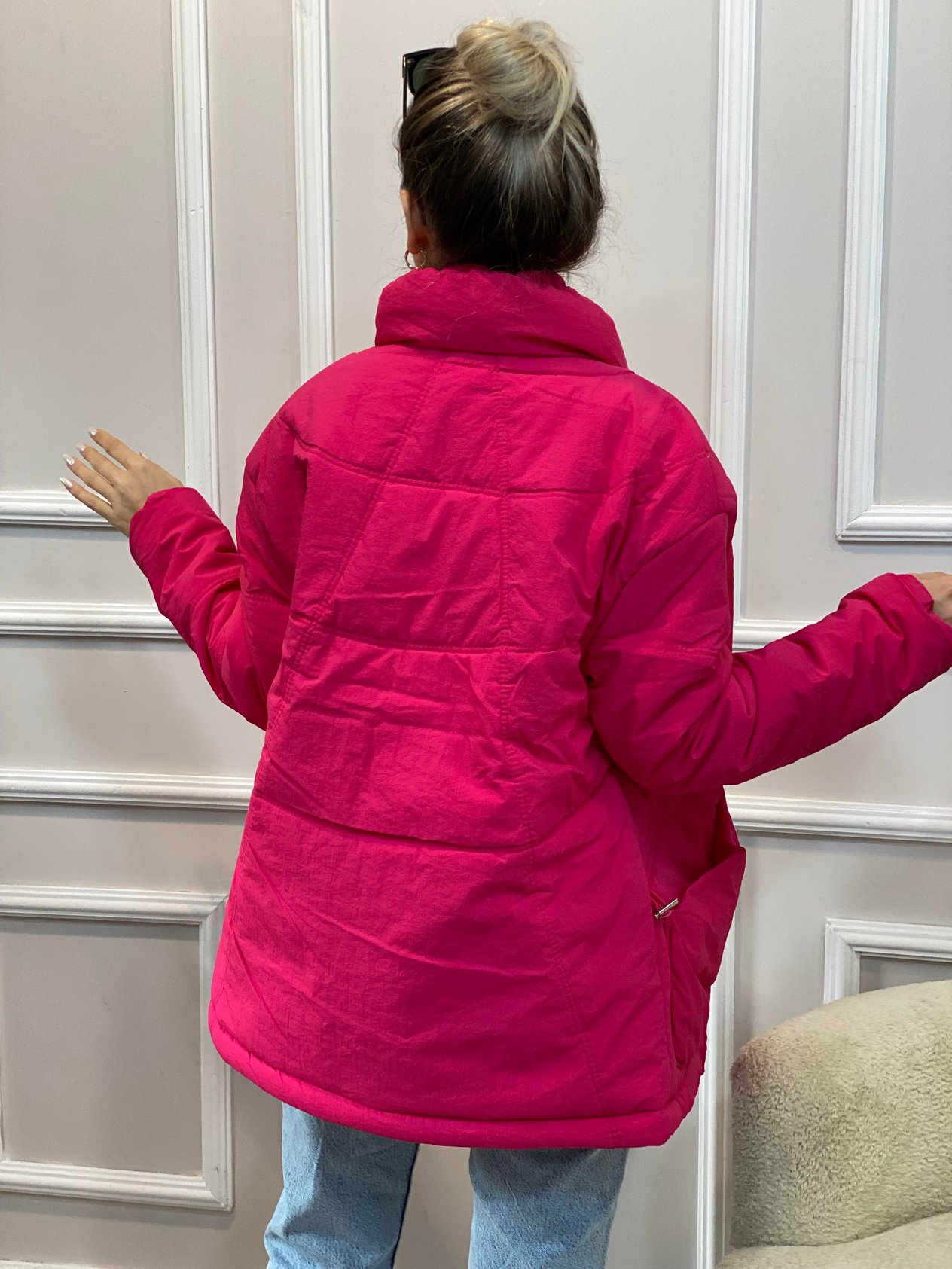 Robin Marka Pembe Büyük Cepli Şişme Mont 