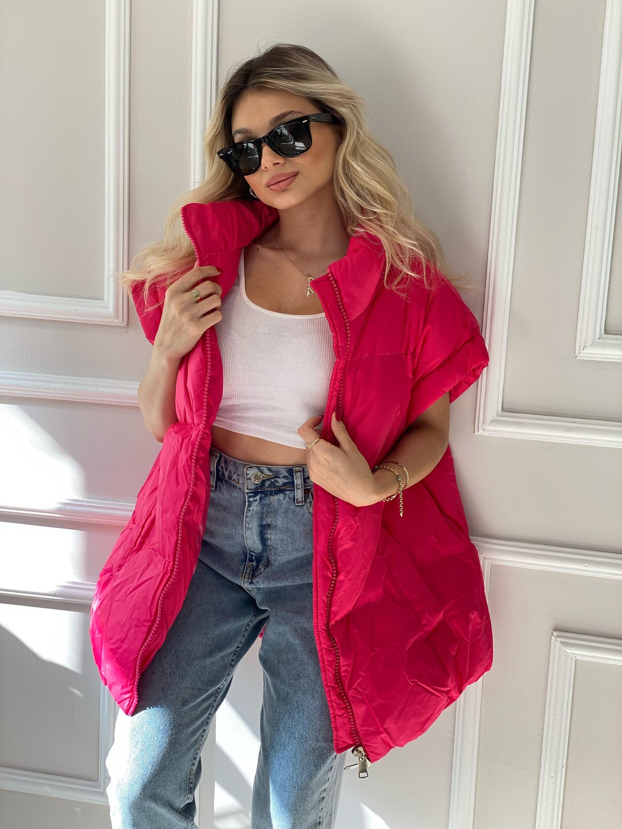 Robin Marka Pembe Oversize Şişme Yelek