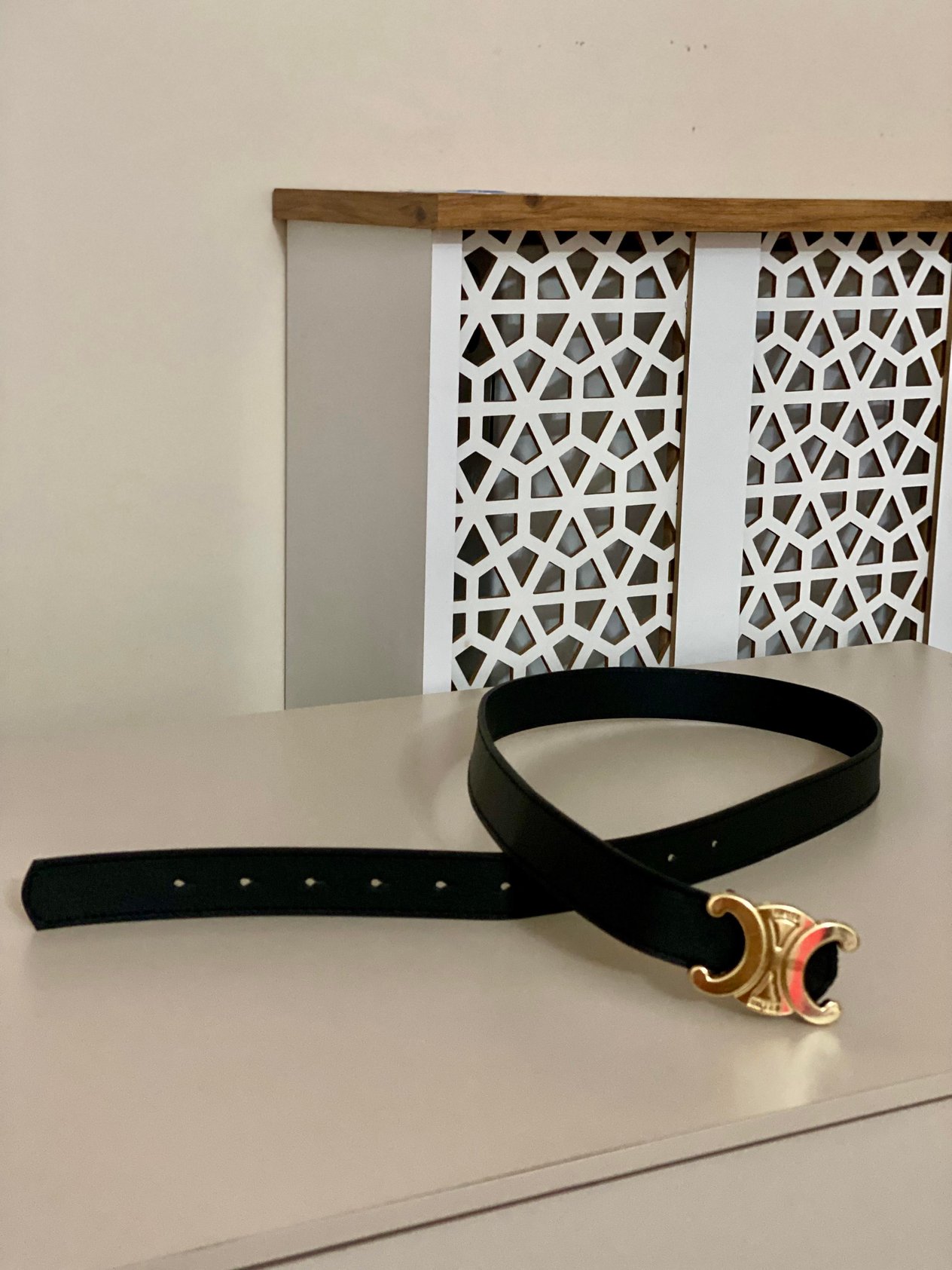 Siyah CLN Gold Tokalı Marka Model Kemer 