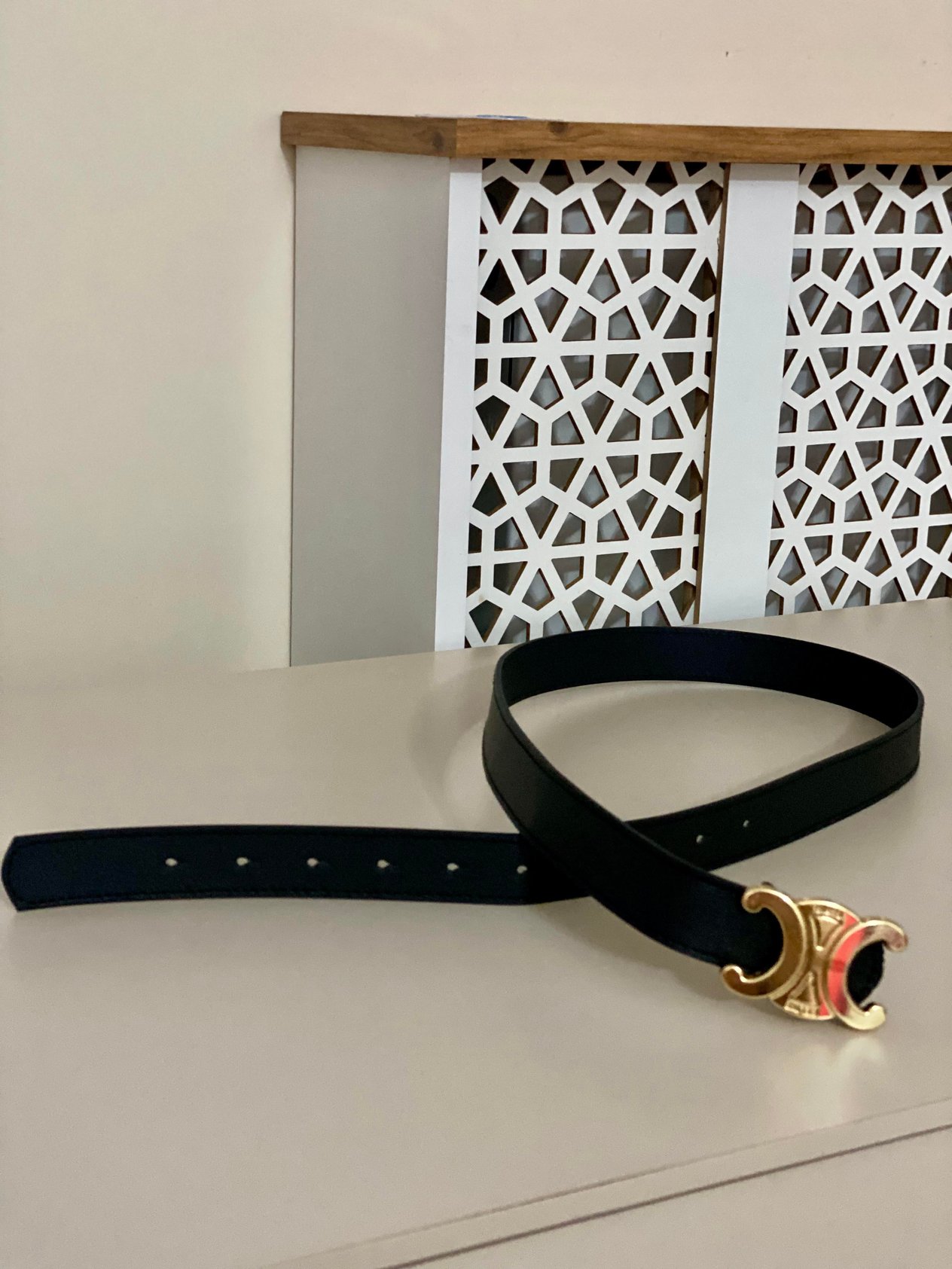 Siyah CLN Gold Tokalı Marka Model Kemer 