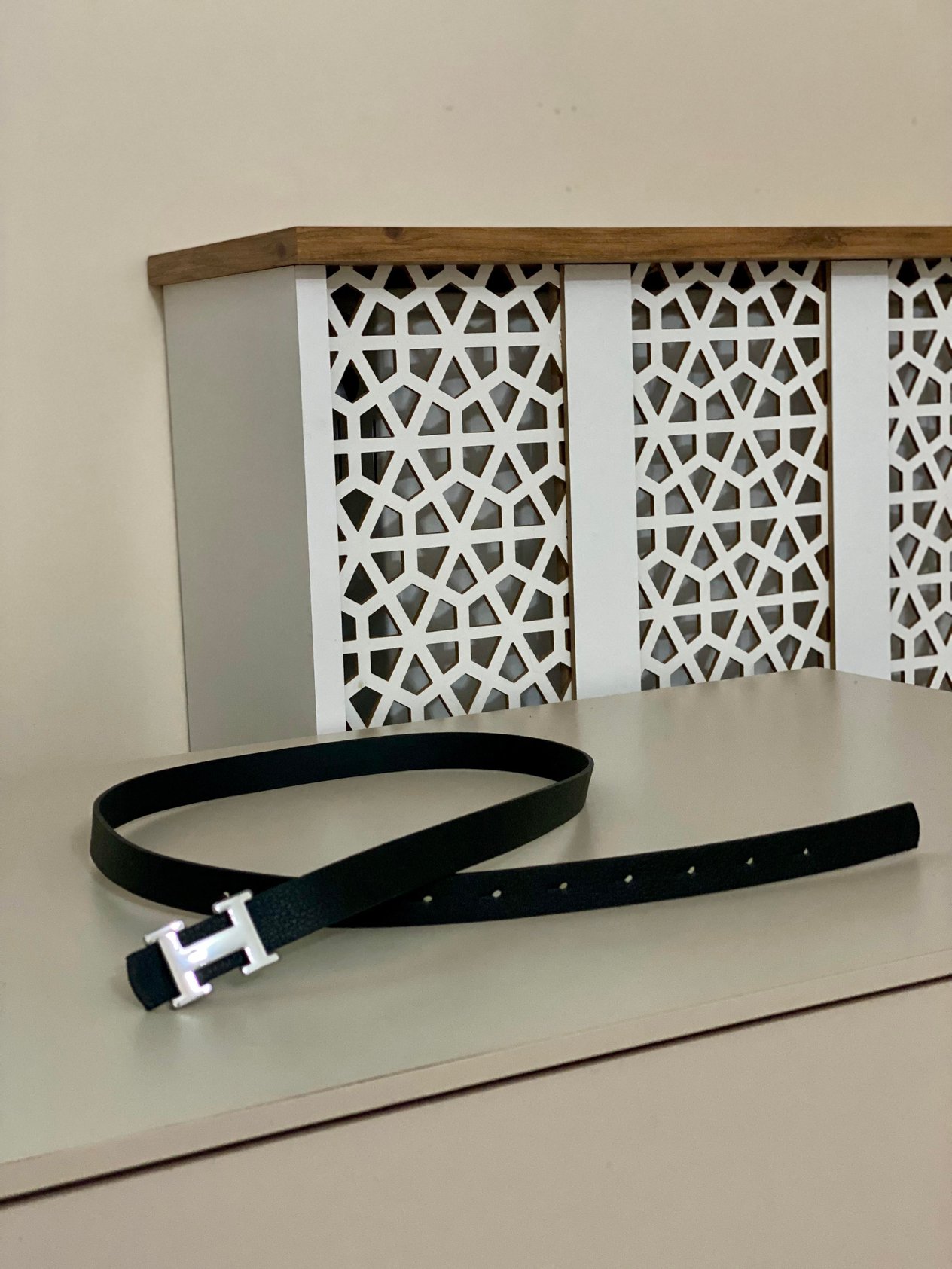 Siyah H Gümüş Tokalı Marka Model Kemer 
