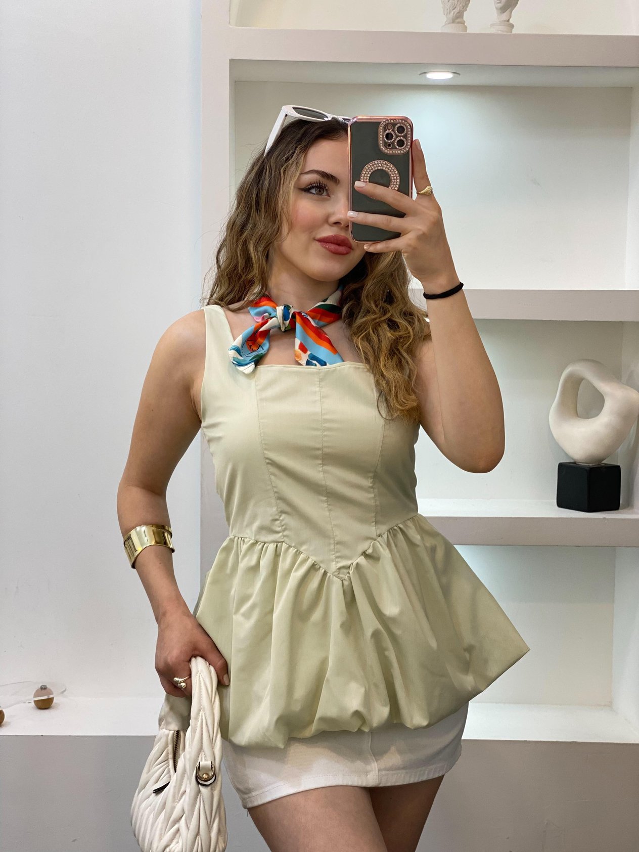 Su Yeşili Balon Etek Marka Model Bluz