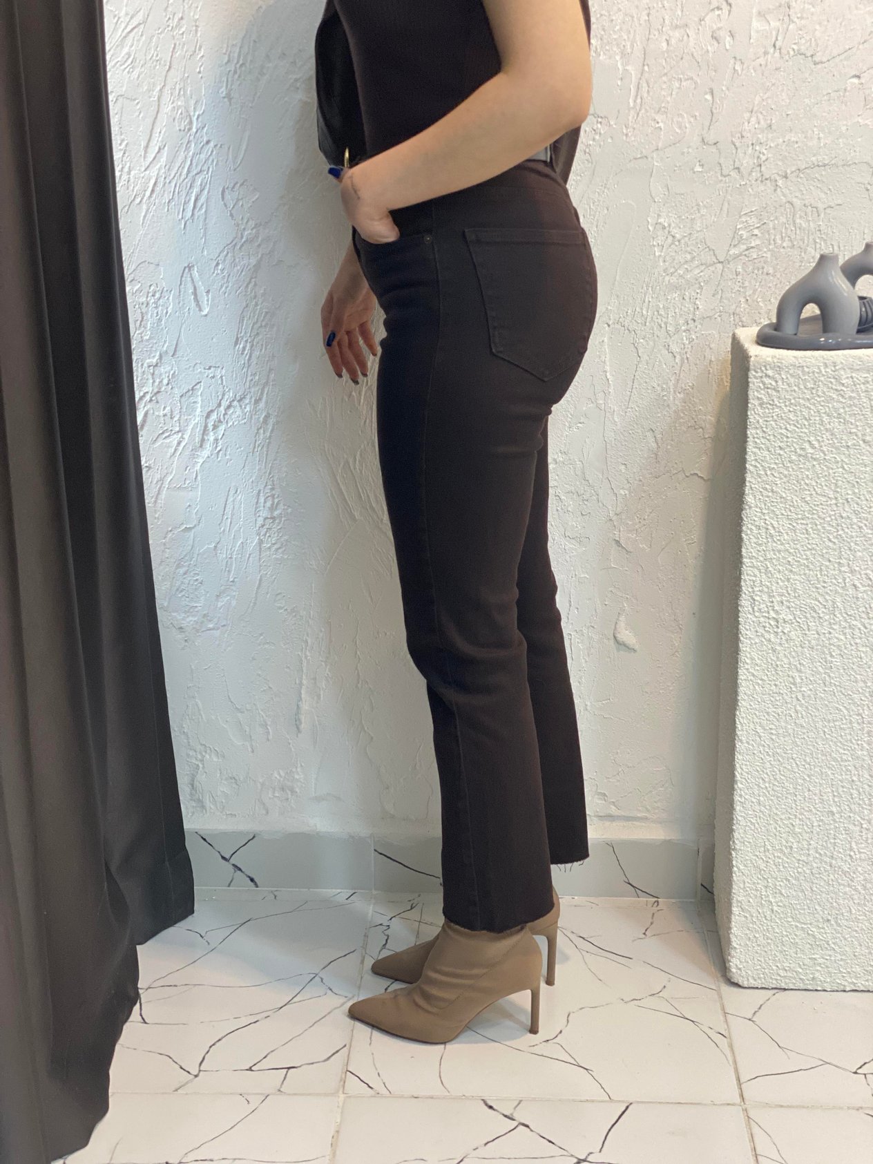 ZR Marka Acı Kahve Boyfit Jean 