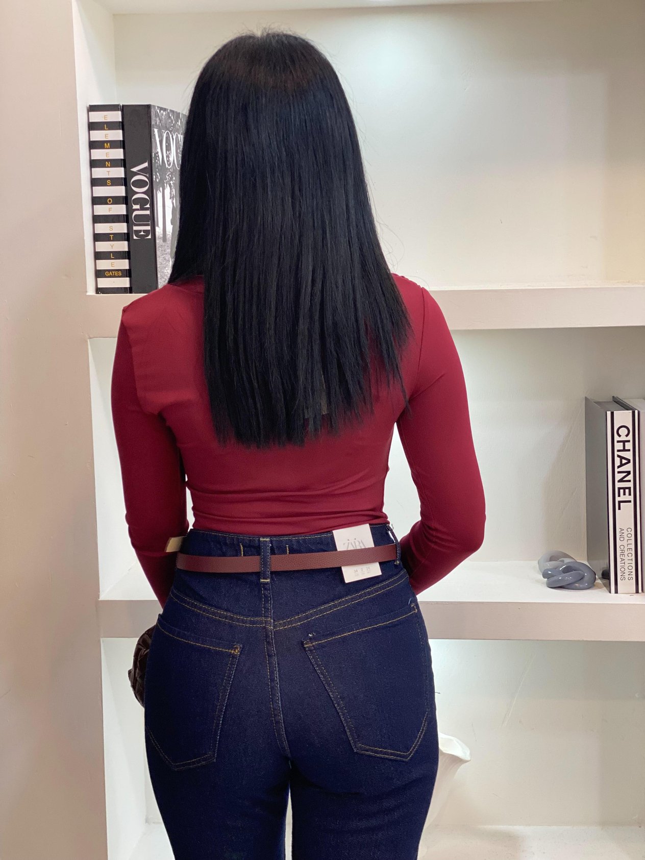 ZR Marka Koyu Lacivert Kesik Paça Boyfit Jean 