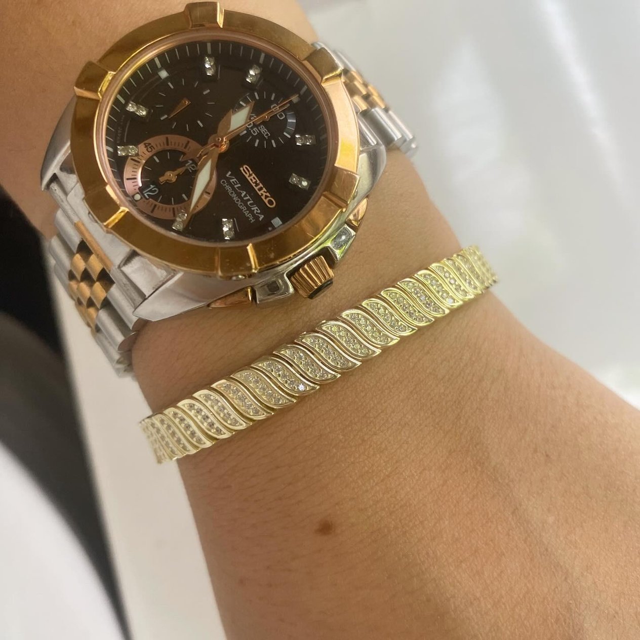 14k Altın Kaplamalı Gümüş Taşlı Bileklik