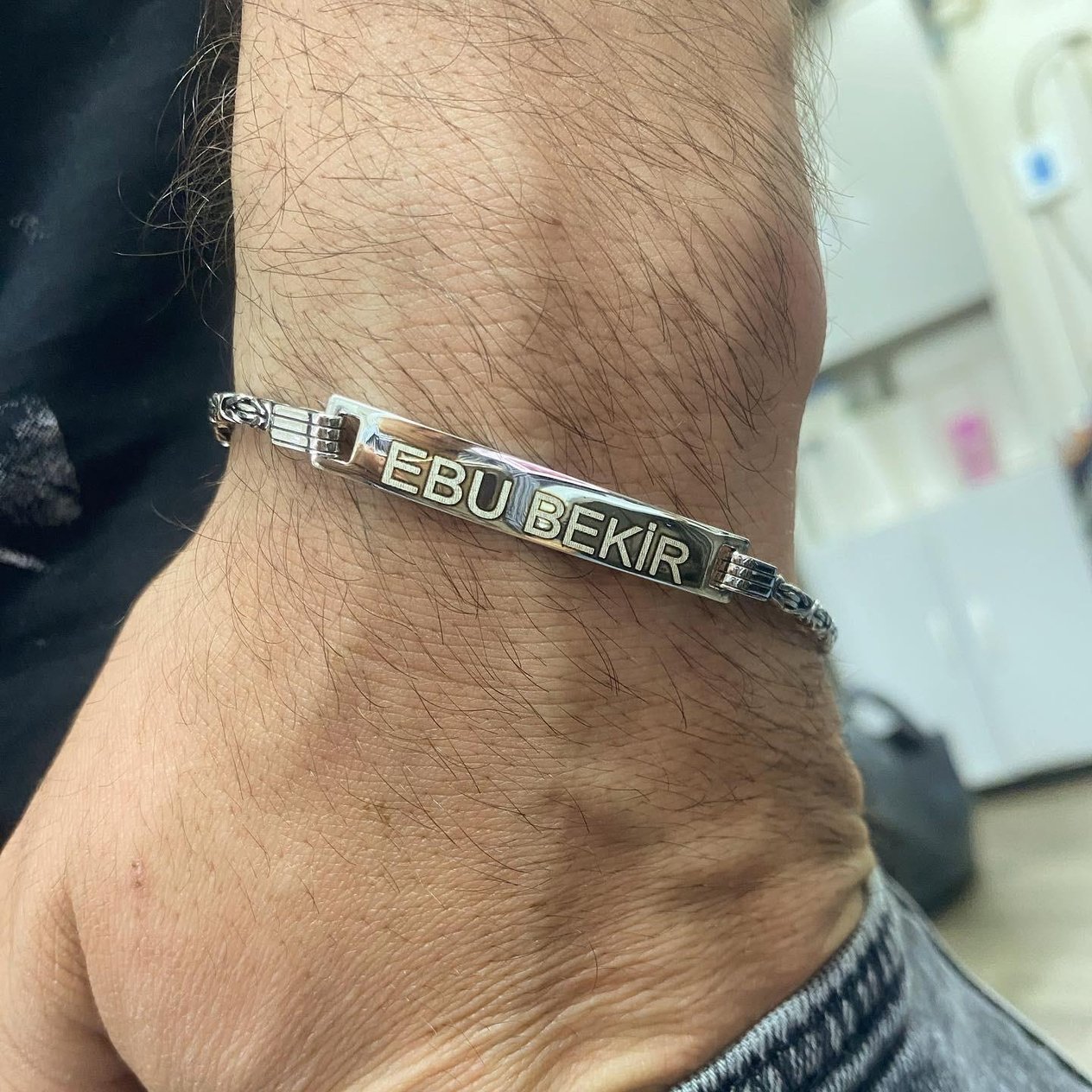 İsimli Kral Zincir Gümüş Erkek Bileklik