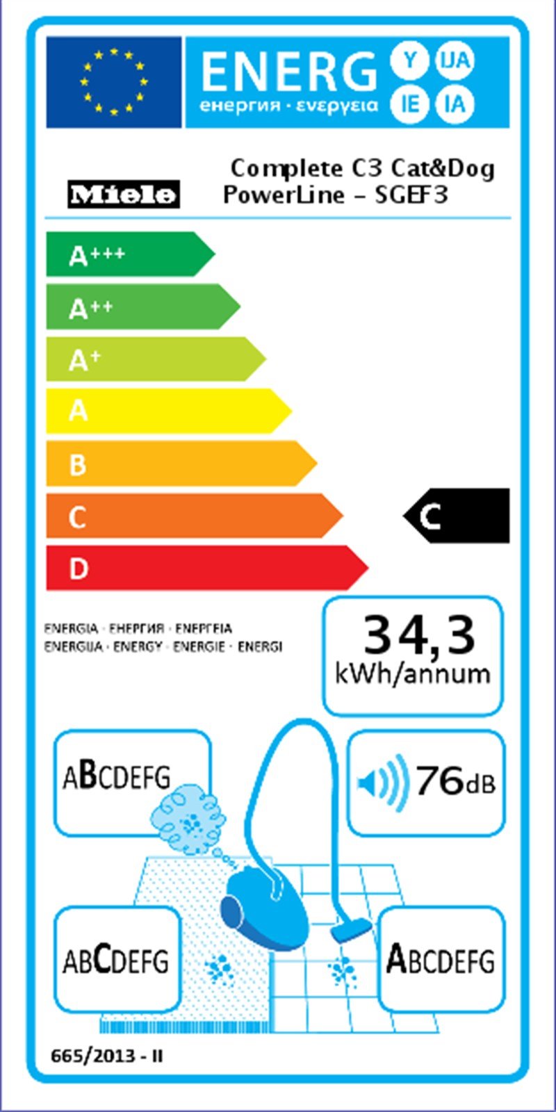 Miele Complete C3 Cat Dog PowerLine SGEF3 890 W Toz Torbalı Süpürge