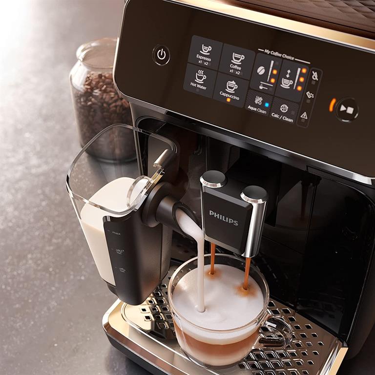 Philips EP2231/40 Tam Otomatik Espresso Makinası, 1.8 L Kapasite, 3 Aromatik Kahve Çeşidi, LatteGo Süt Sistemi, Siyah