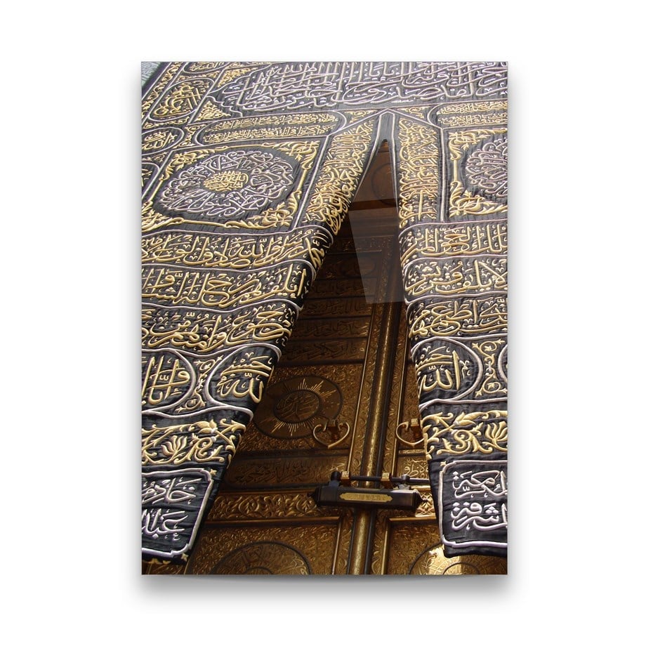 Kabe Kapısı Dikey Cam Tablo-Glass Art Concept
