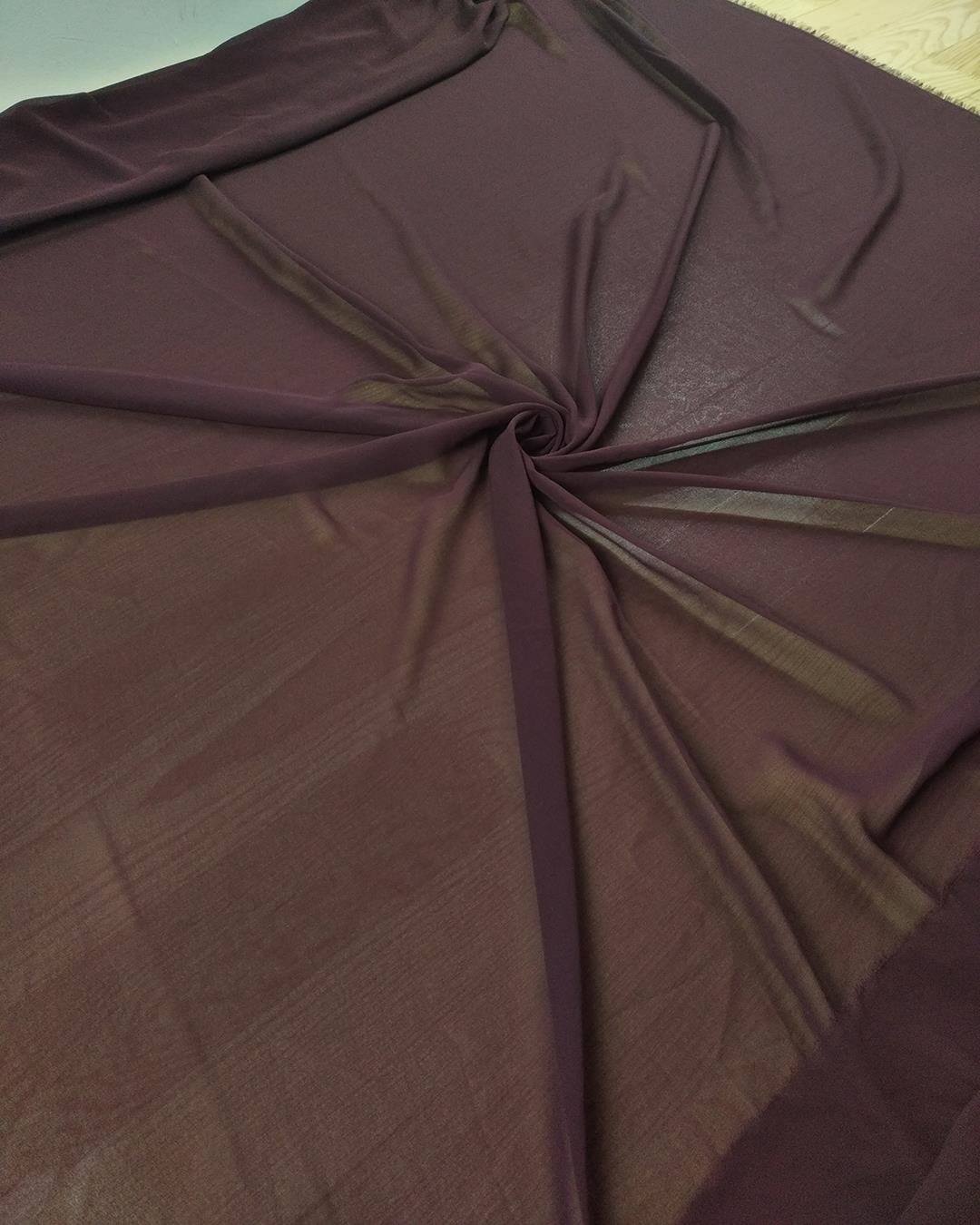 Bordo Renkte Şifon (En 140 cm x Boy 220 cm)