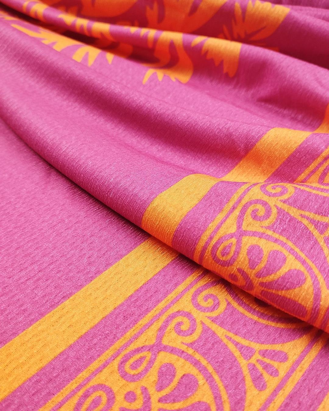 Bürümcüklü Jarse Pembe Turuncu Renklerde (En 150 cm x Boy 200 cm)