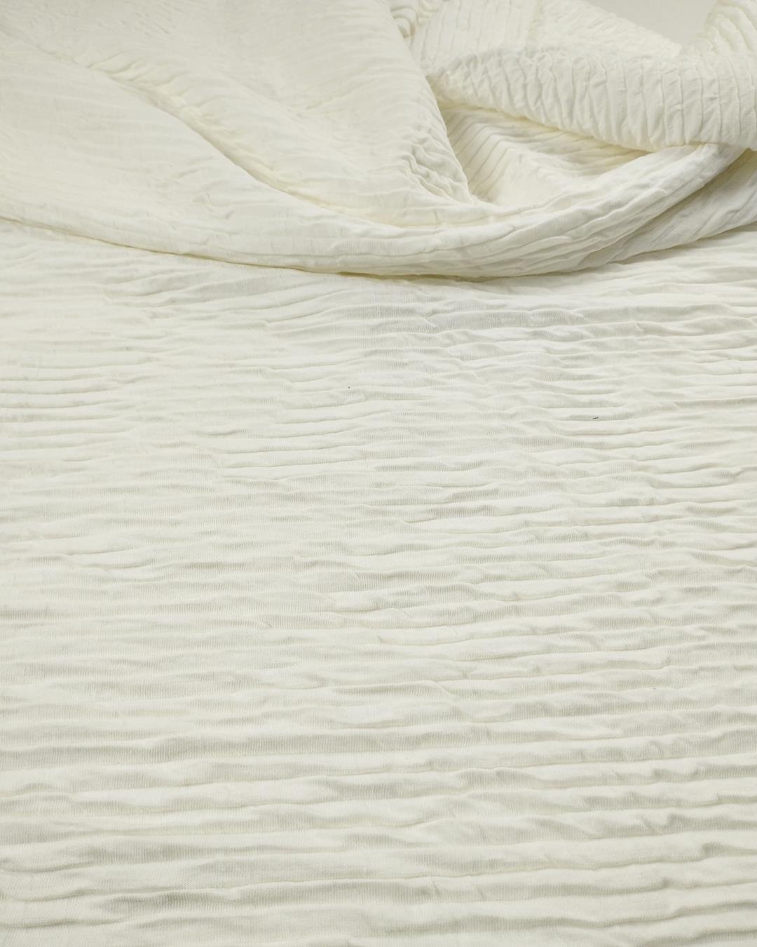 Ekru Renkte Kabartmalı Penye (En 130 cm x Boy 250 cm)