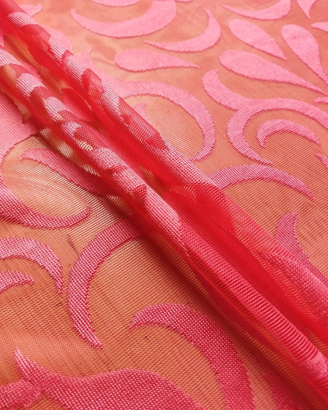 Hafif Parlak Tül Pembe Renkte (En 140 cm x Boy 260 cm)