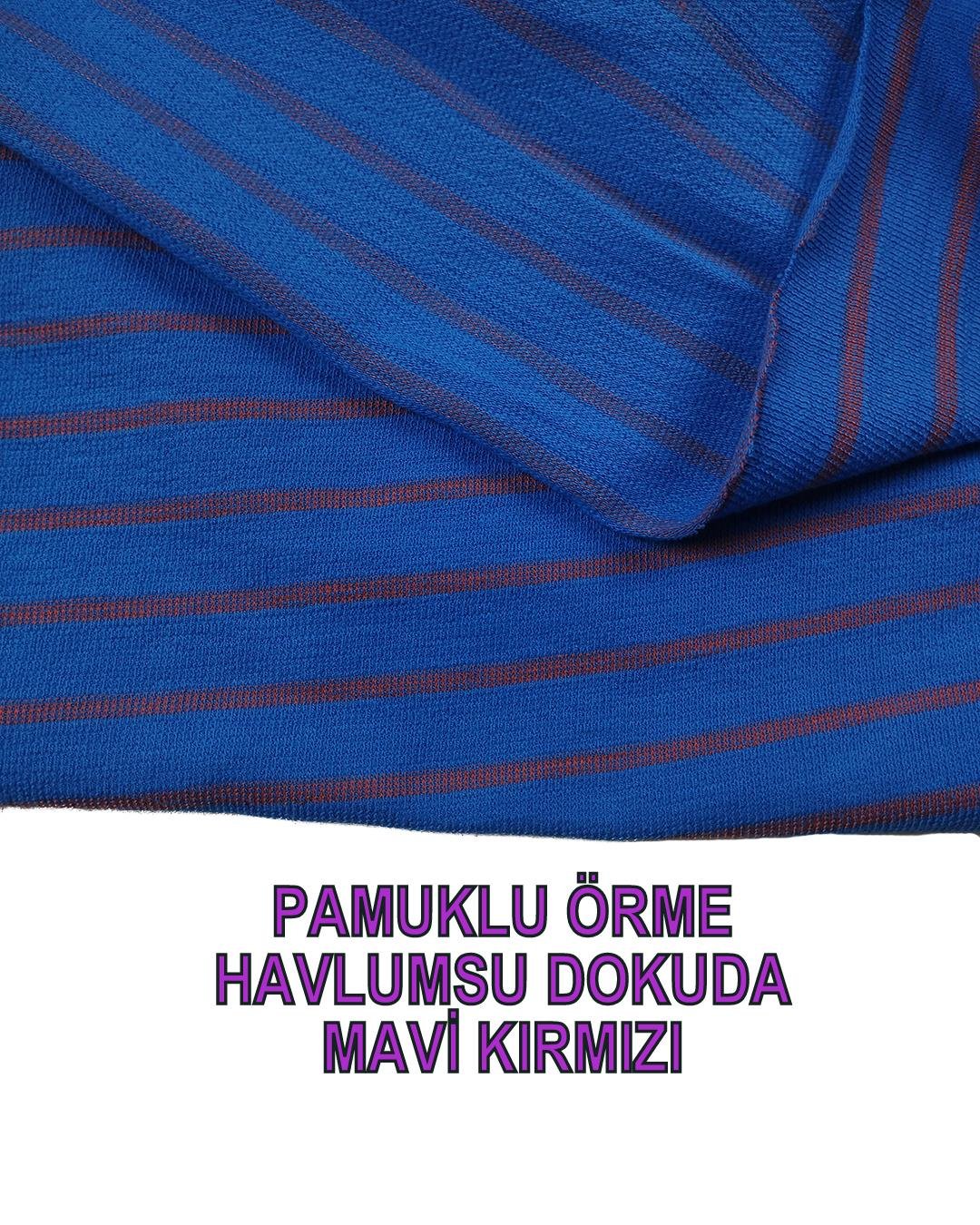 Havlumsu Örme Mavi Kırmızı Renklerde (En 140 cm x Boy 240 cm)