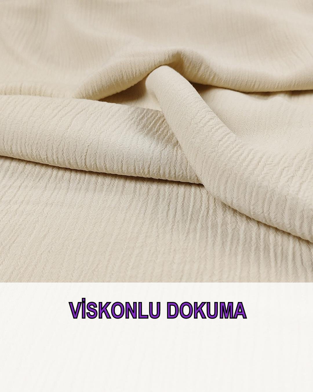 Krem Bej Arası Renkte Bürümcüklü Dokuma (En  130 cm x Boy 245 cm)