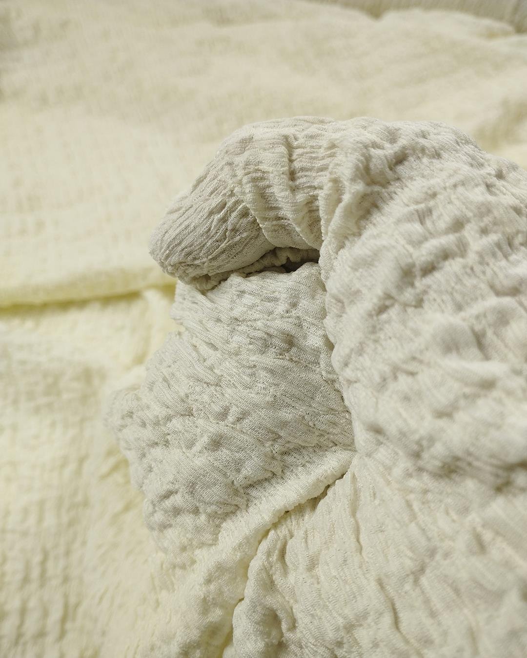 Krem Renkte Waffle Jarse (En  130 cm x Boy 250 cm)