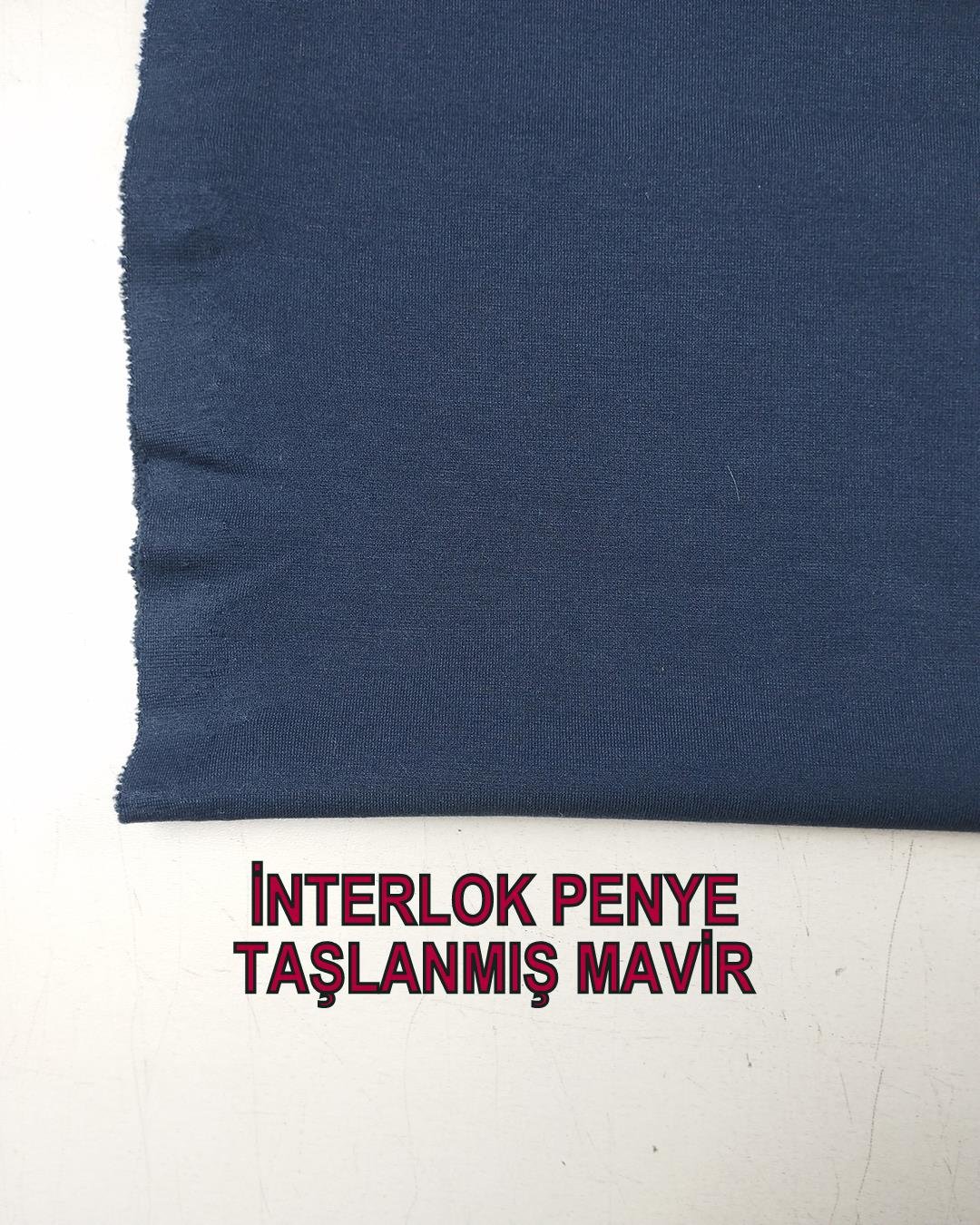 Lacivert Renkte İnterlok Penye (En 160 cm x Boy 200 cm)