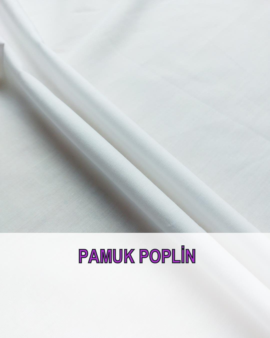 Pamuk Poplin Beyaz Renkte (En 140 cm x Boy 270 cm)
