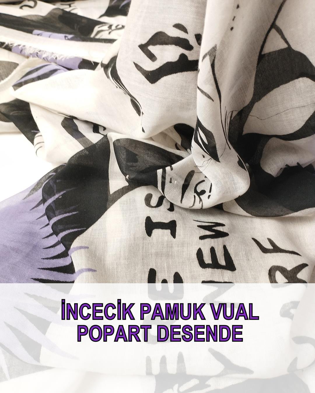 Pamuk Vual Popart Desen En: 125 