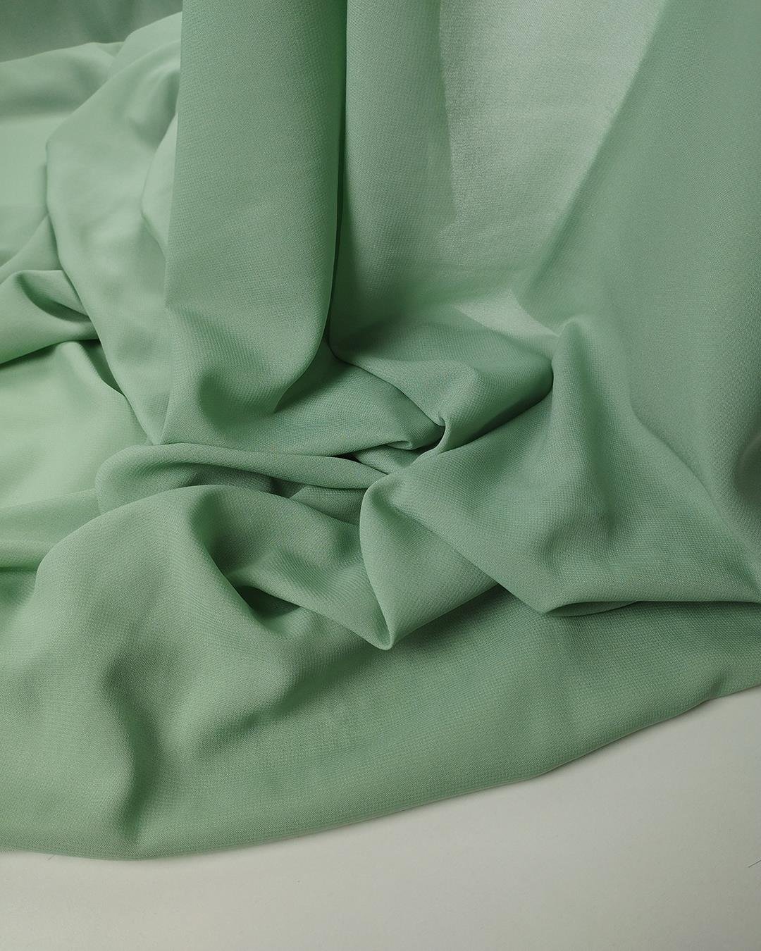 Pastel Küllü Mint Yeşili Renkte Şifon En: 150 