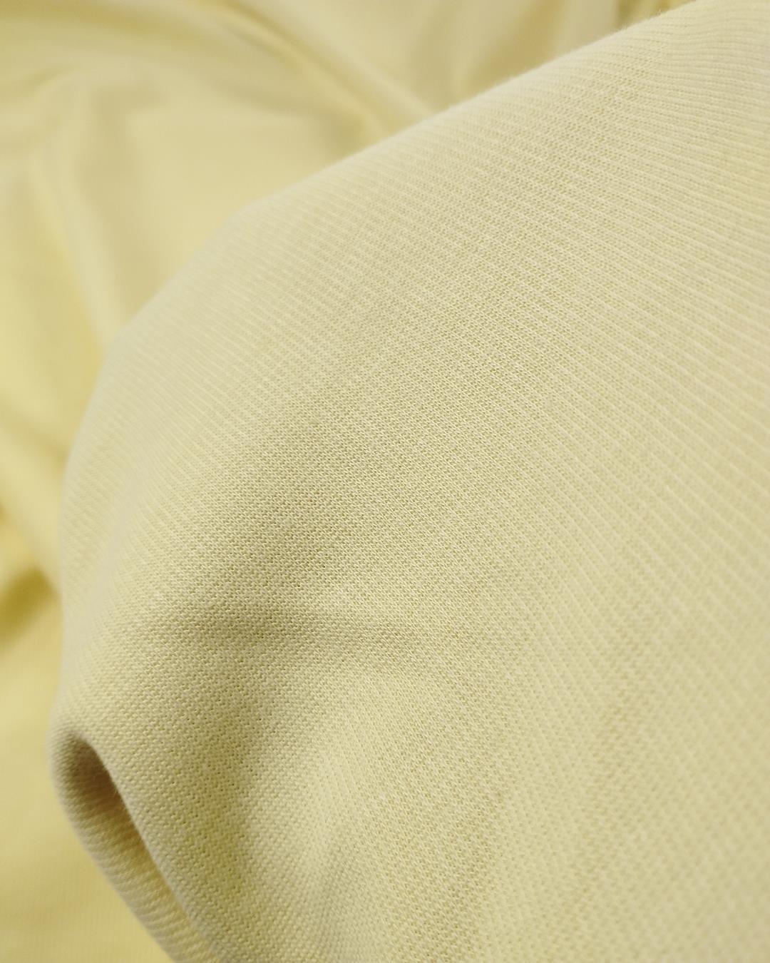 Pastel limon sarısı renkte dolgun tok interlok örme (En  150 cm x Boy  230 cm)
