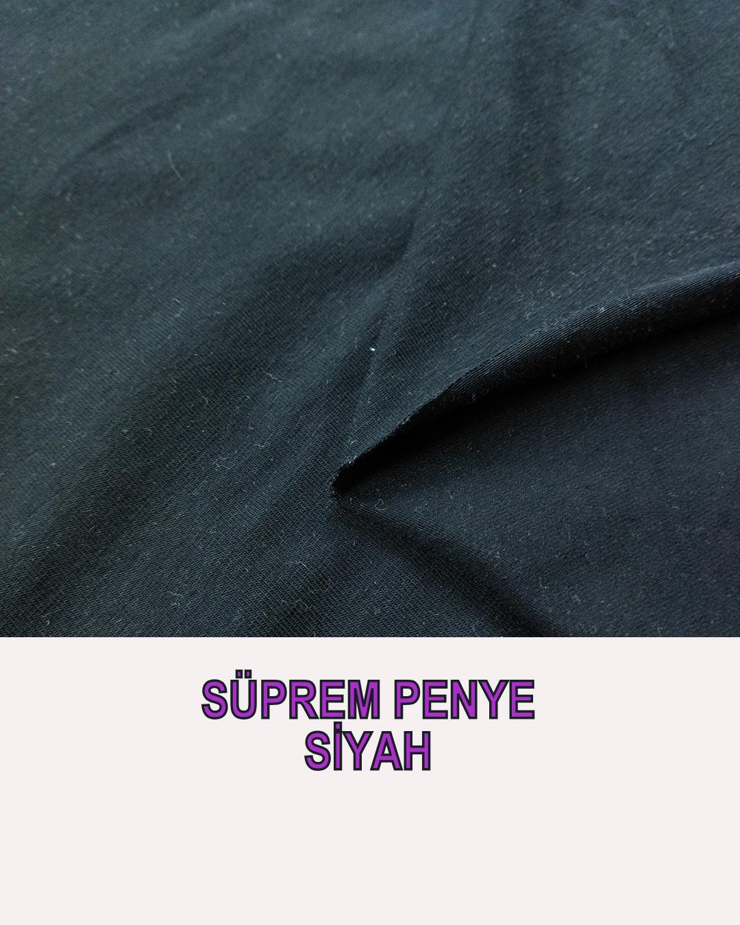 Süprem Penye Siyah Renkte (En 170 cm x Boy 285 cm)