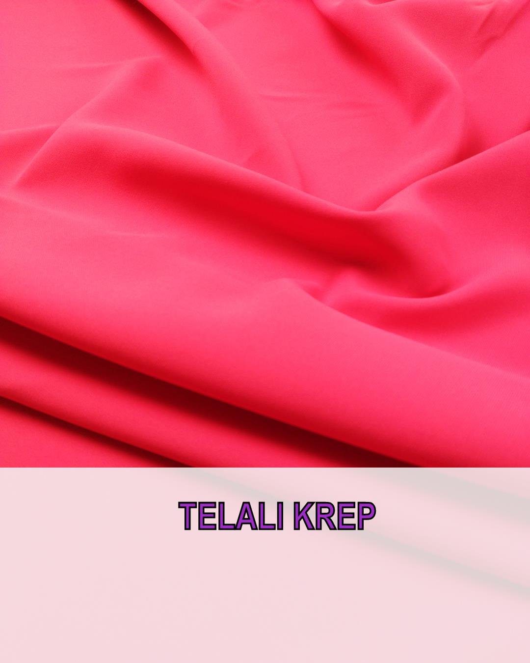 TELALI Krep Pembe Renkte (En 145 cm x Boy 120 cm)