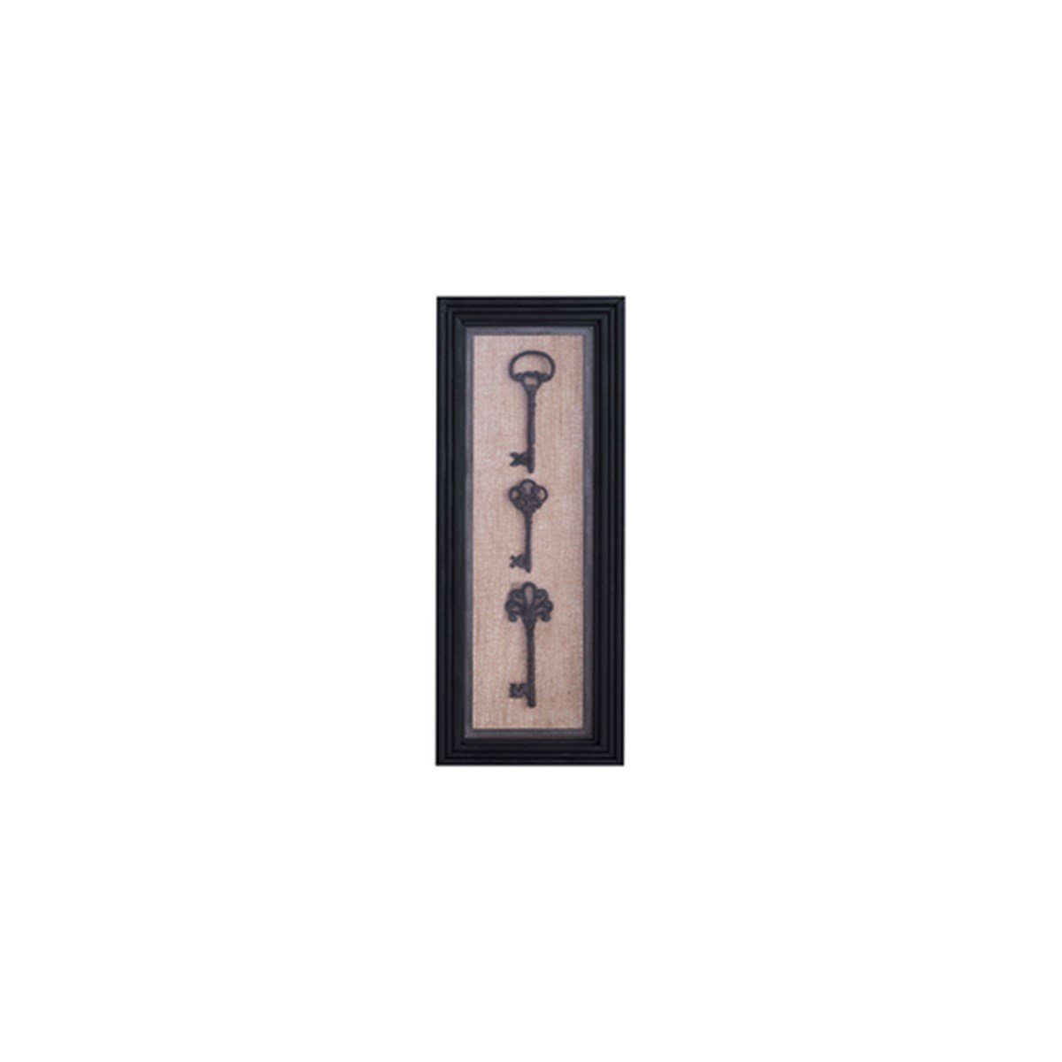 Anahtarlar - Metal Anahtar, Cam-Ahşap Çerçeve Tablo